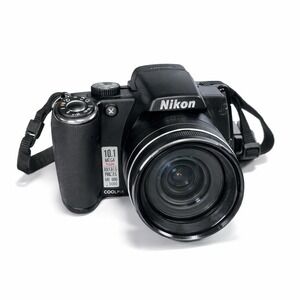 Nikon Coolpix P80 10.1MP Digital Camera 18x Zoom VR Case & Batteries & Adapter